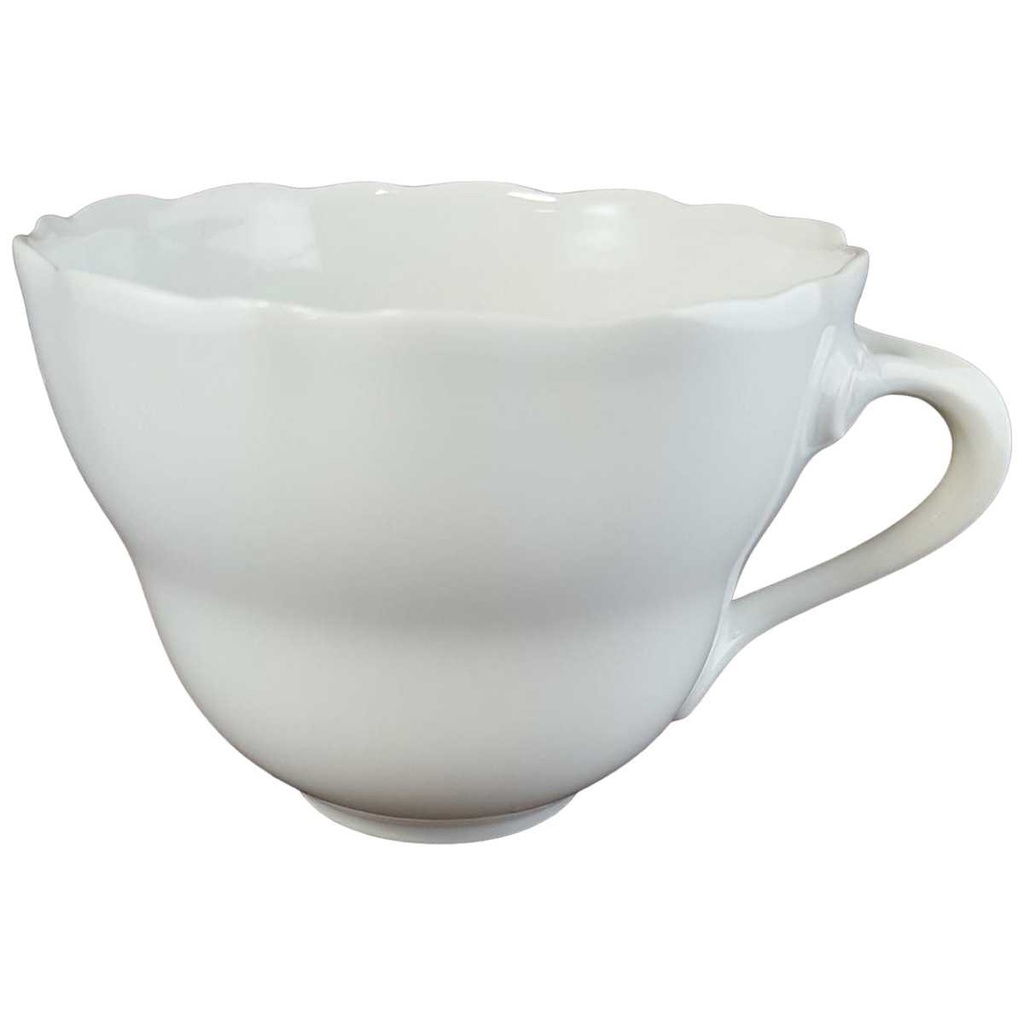 [16082900370] Kaffeetasse Tasse mit Griff 0,2 L Hutschenreuther Maria Theresia Weiß gebraucht - gut