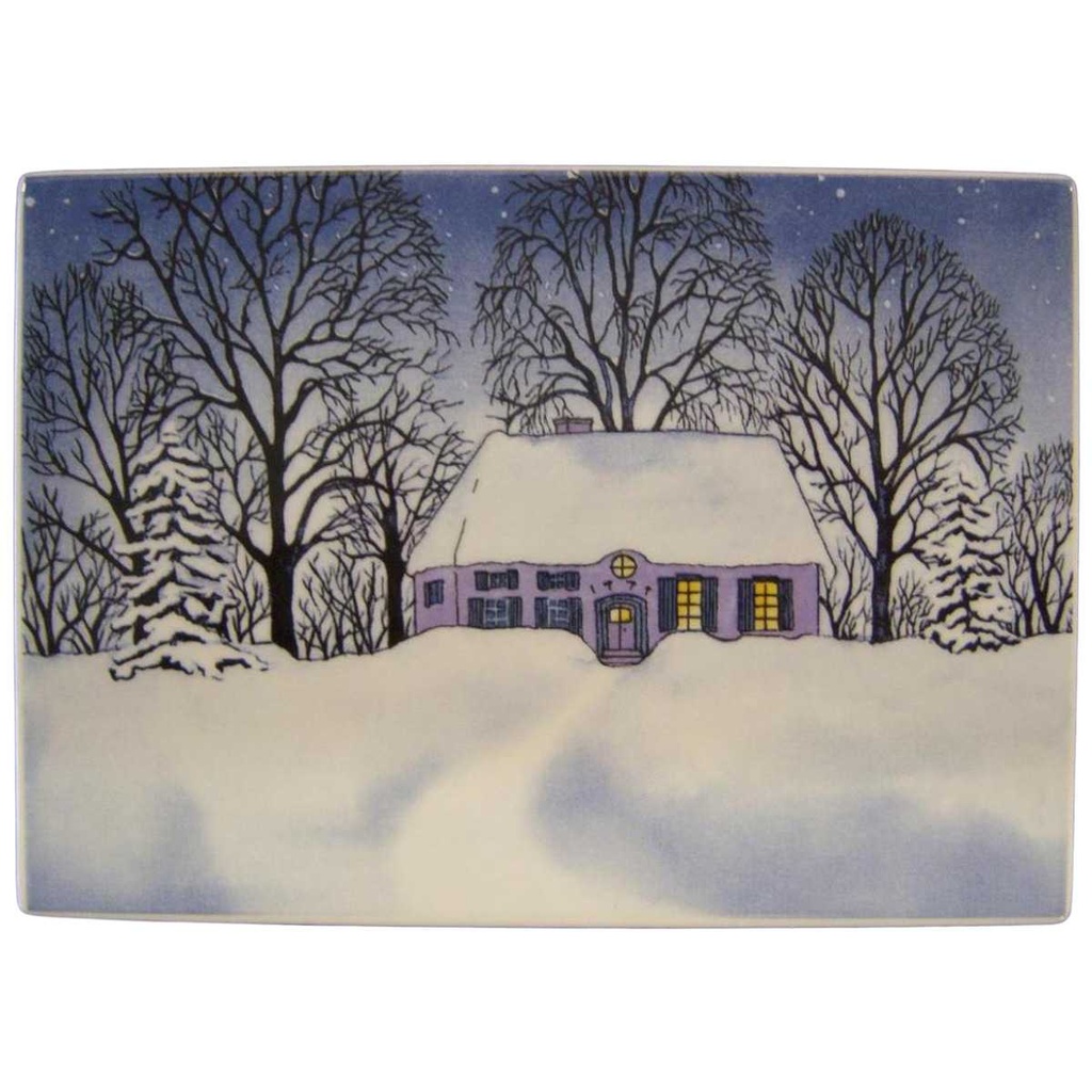 [16090100383] Kachel mit OVP Villeroy & Boch VilboCard Winterlandschaft A 90 gebraucht - sehr gut