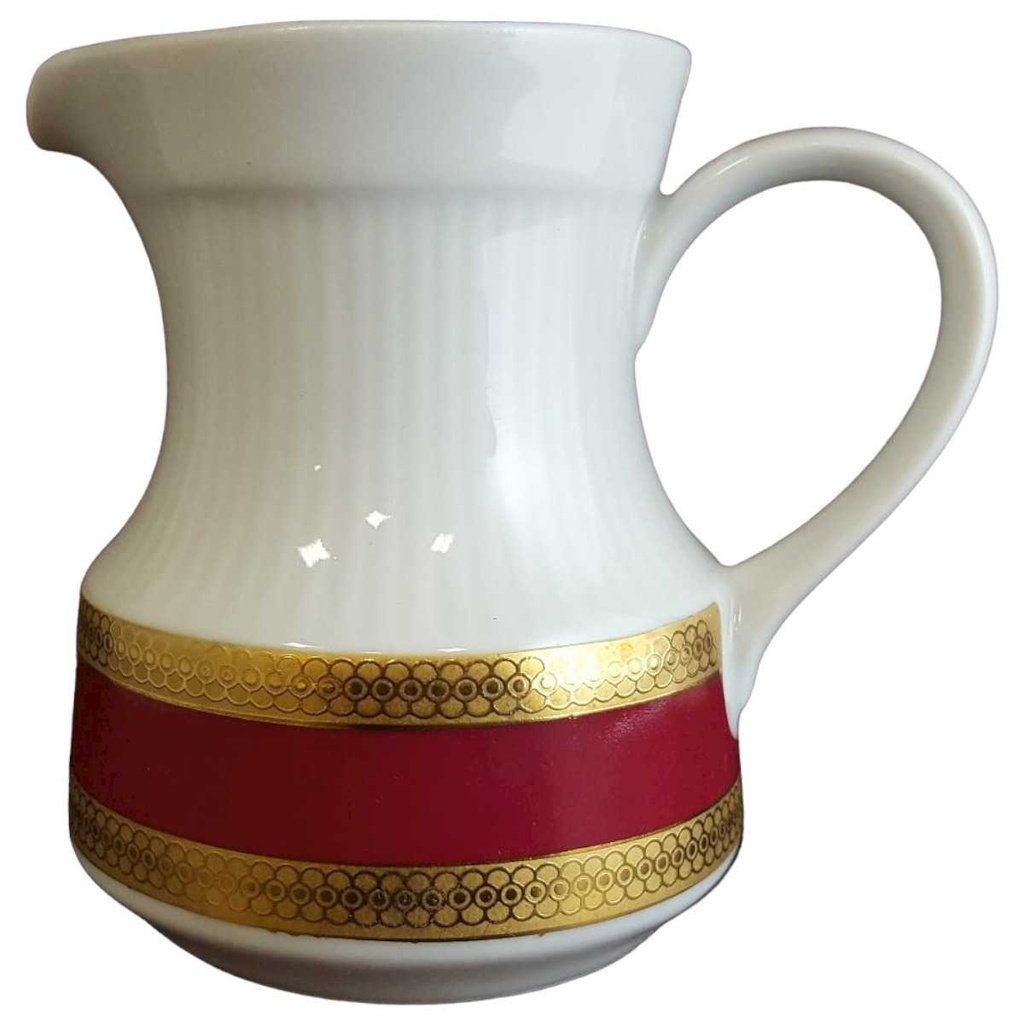 [16091400447] Milchkännchen Goldrand Mitterteich Form 870 Rot gebraucht - sehr gut