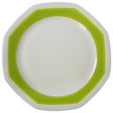 Kuchenteller Dessertteller Frühstücksteller 19,5 cm Schirnding Bavaria Paris weiss grün gebraucht - sehr gut