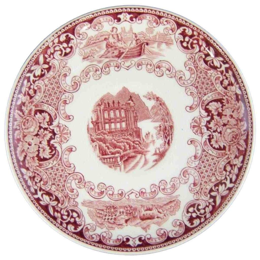 [161103245] Untertasse für Kaffee 16 cm Royal Sphinx Maastricht Old England Rot