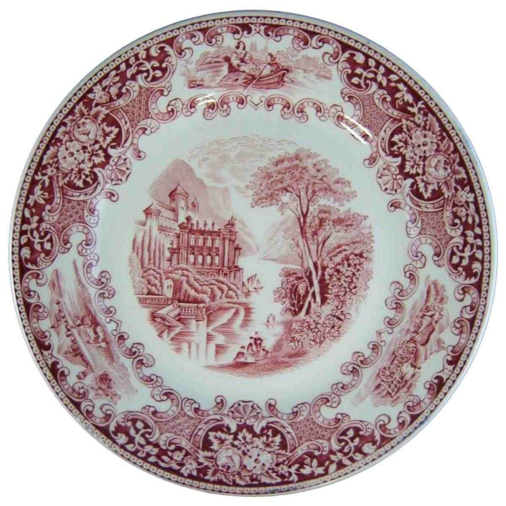[161103246] Kuchenteller Dessertteller Frühstücksteller 20 cm Royal Sphinx Maastricht Old England Rot gebraucht - sehr gut
