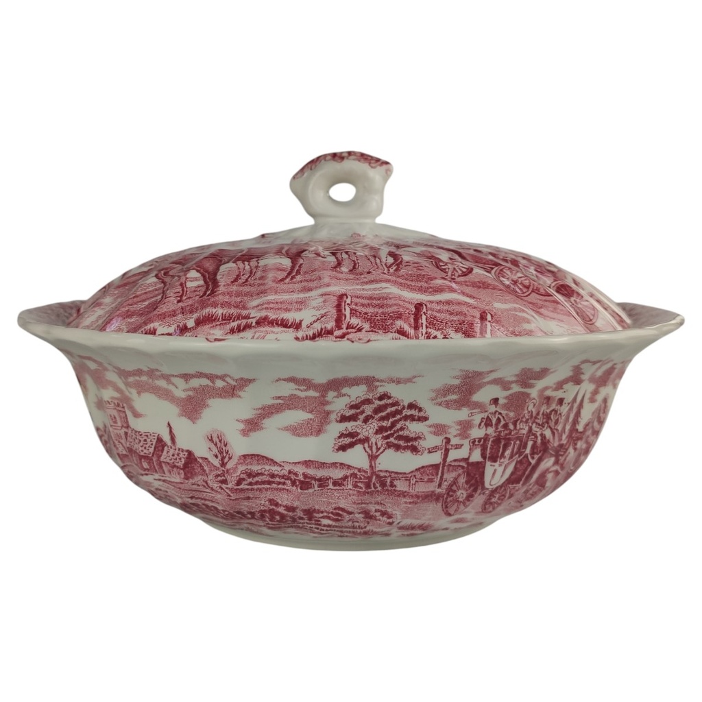 [1628906] Ragoutterrine 1,15 L Myott Royal Mail Rot gebraucht - sehr gut
