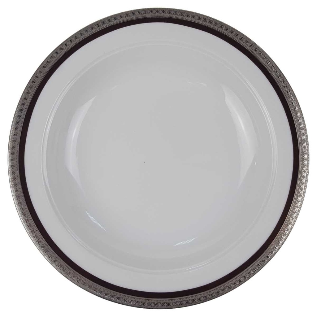 [1780517] Suppenteller 21,3 cm Eschenbach Braun Platinrand gebraucht - gut