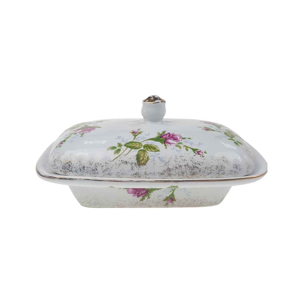 [1780525] Butterdose Chodziez Moosrose Goldrand gebraucht - gut