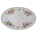 Servierplatte 33,3x22 cm Chodziez Moosrose Goldrand gebraucht - gut