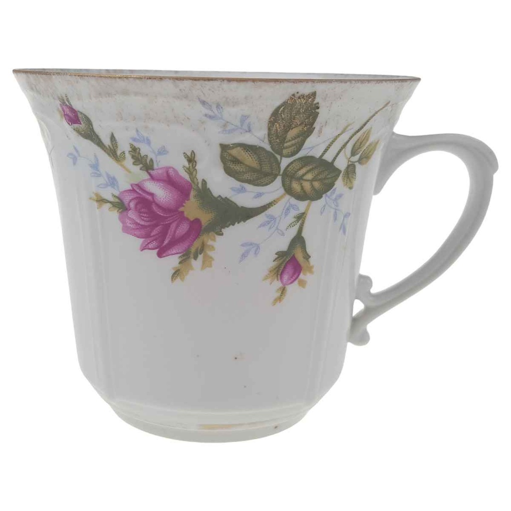 [1780531] Kaffeetasse 0,2 L Chodziez Moosrose Goldrand gebraucht - gut