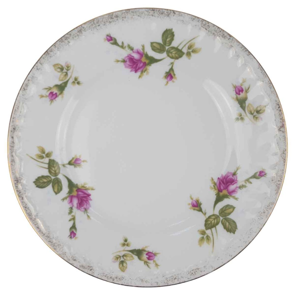 [1780533] Kuchenteller 19,5 cm Chodziez Moosrose Goldrand gebraucht - akzeptabel