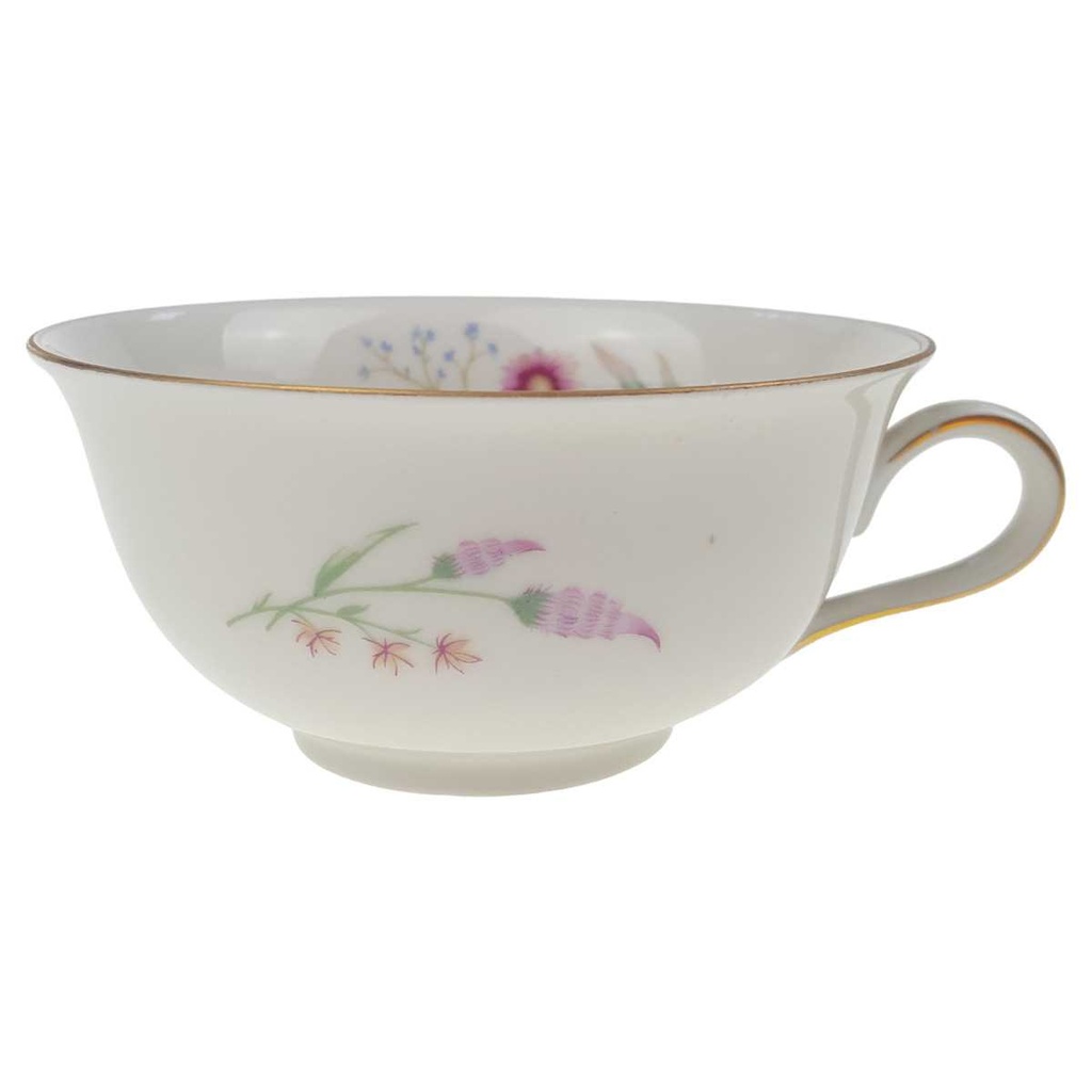 [1780541] Teetasse Schaller Bunte Blumen Goldrand gebraucht - sehr gut