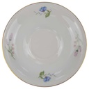Untertasse für Tee 14,5 cm Schaller Bunte Blumen Goldrand gebraucht - gut