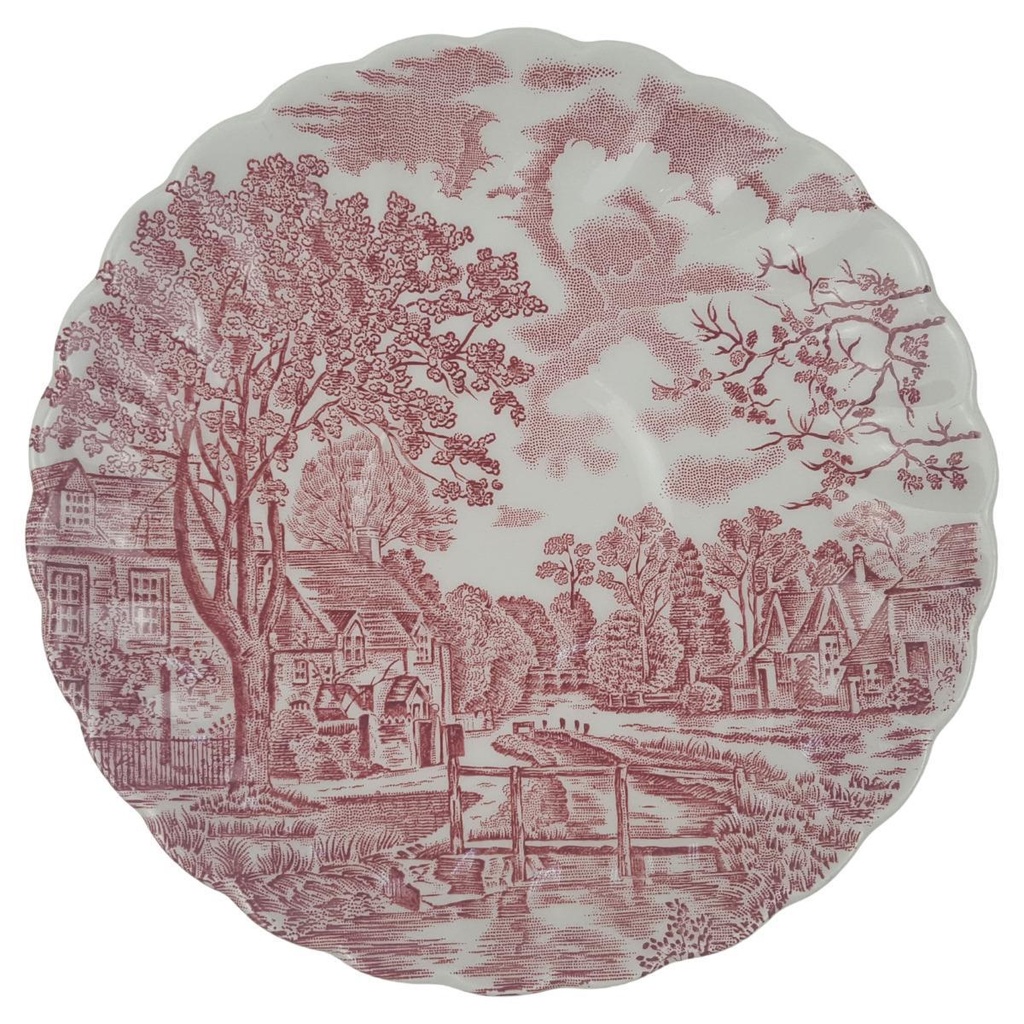 [1780611] Untertasse für Kaffee 14,3 cm Johnson Bros Cotswold Rot gebraucht - sehr gut