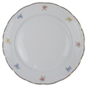 Speiseteller 23,7 cm Apulum Streublümchen Goldrand gebraucht - akzeptabel