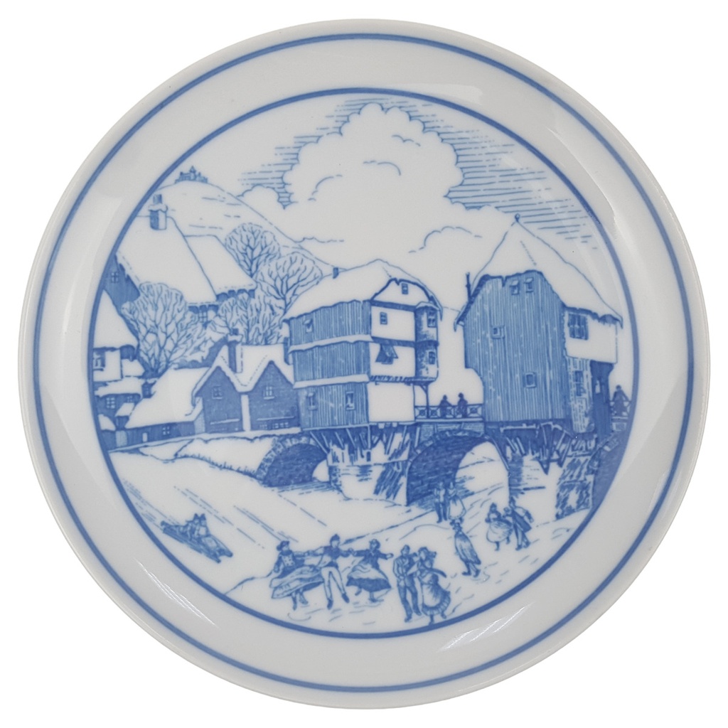 [1780634] Wandteller 19,8 cm Hutschenreuther Winter Exclusiv für Niederthäler Hof gebraucht - sehr gut
