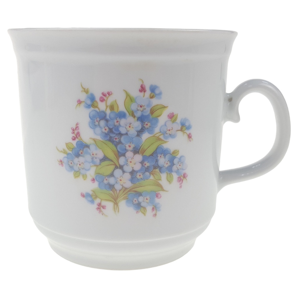 [1780636] Porzellan Kaffeebecher Schumann Arzberg Vergissmeinnicht Blumen gebraucht - gut