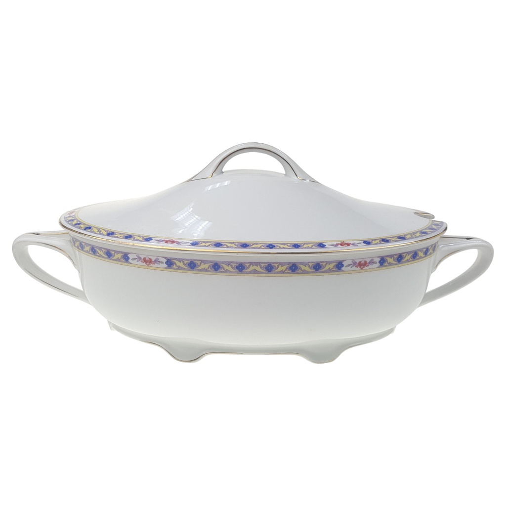 Suppenterrine Suppenschüssel Goldrand 2,5 L Rosenthal Botticelli Bunte Blumenranke Bavaria Selb gebraucht - gut