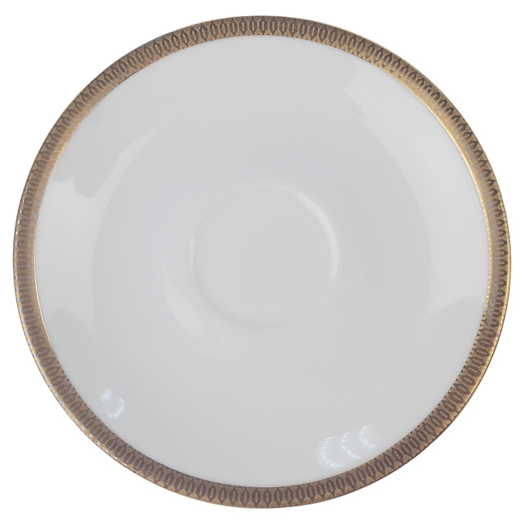 [1780673U] Untertasse für Kaffee 15 cm Händel Bavaria Goldrand 7 mm gebraucht - gut