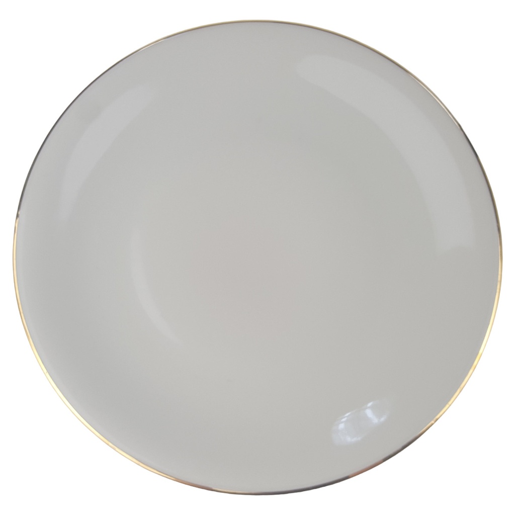 [1780691] Kuchenteller Goldrand 19,3 cm Bavaria Elfenbein 2 mm Beige gebraucht - gut