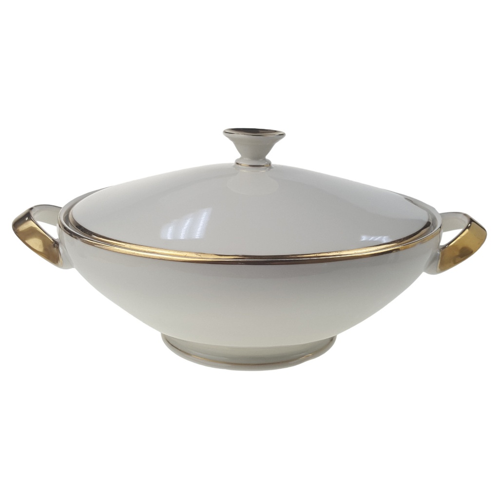 [1780697] Suppenterrine 2 L Schaller Goldrand elfenbein Beige