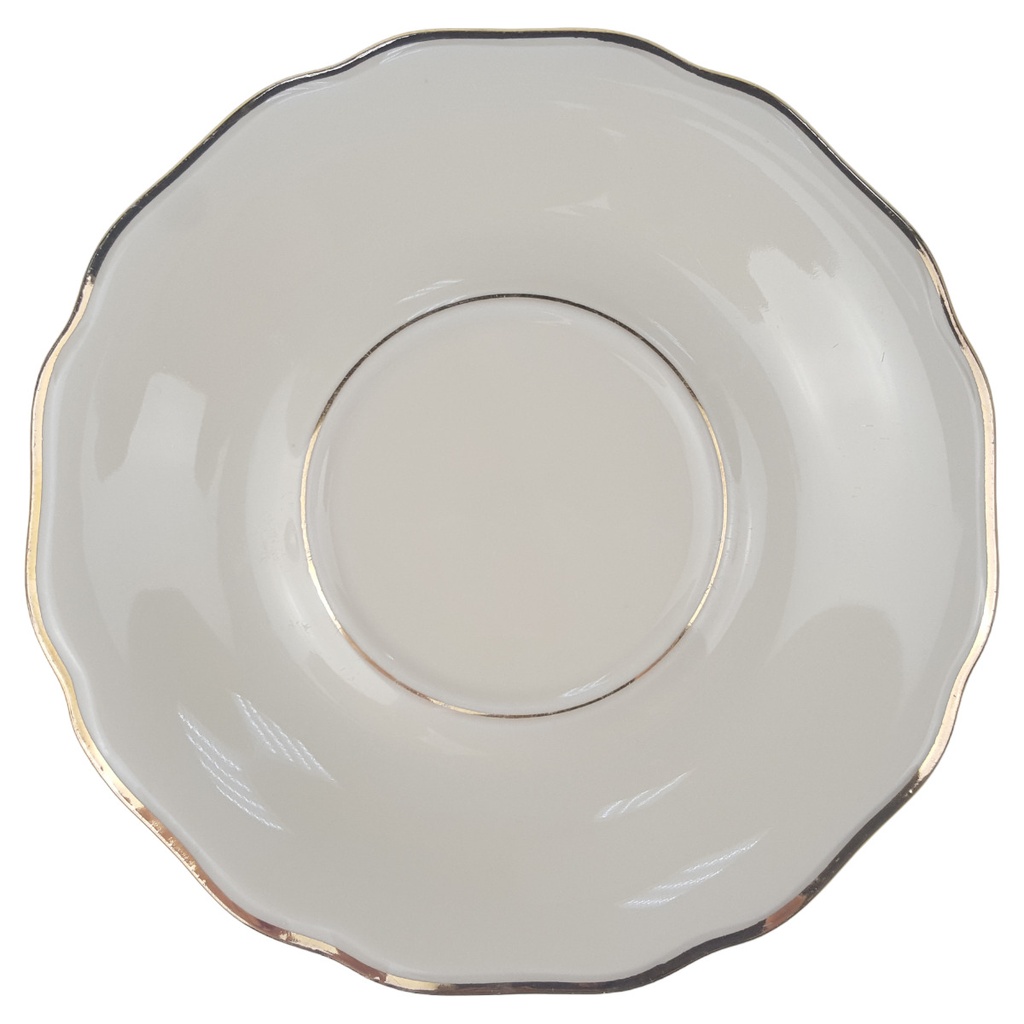 [1780698U] Untertasse für Tee 14,5 cm Schaller Goldrand elfenbein Beige gebraucht - gut