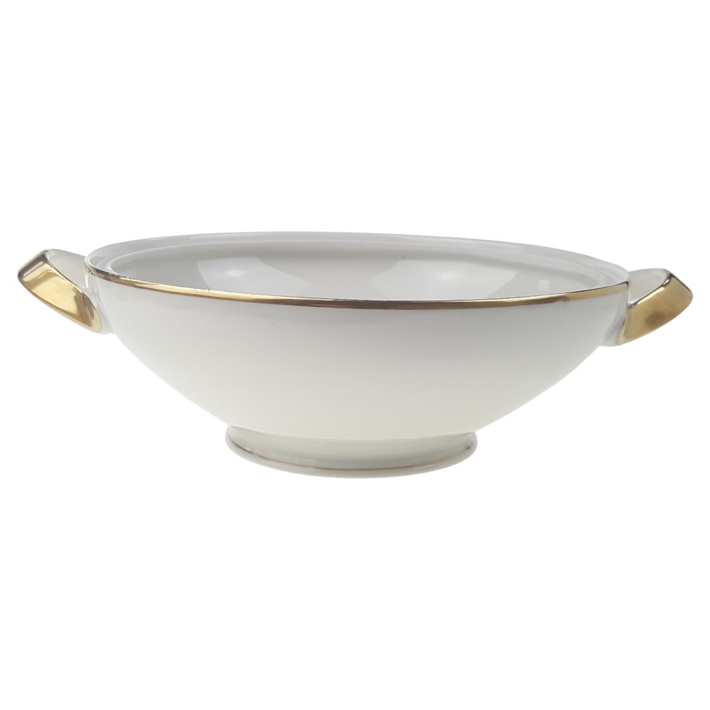 [1780701] Ragoutterrine ohne Deckel 1,05 L Schaller Goldrand elfenbein Beige gebraucht - sehr gut