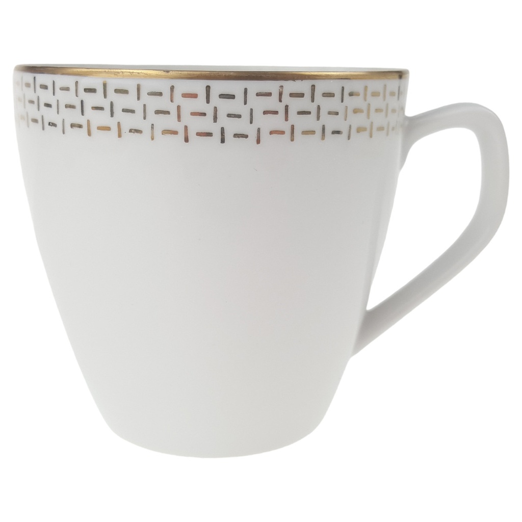 Kaffeetasse Goldrand Schönwald Unbekannte Formen Goldene Striche gebraucht - sehr gut