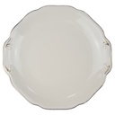 Kuchenplatte mit Henkeln Schaller Goldrand elfenbein Beige gebraucht - gut