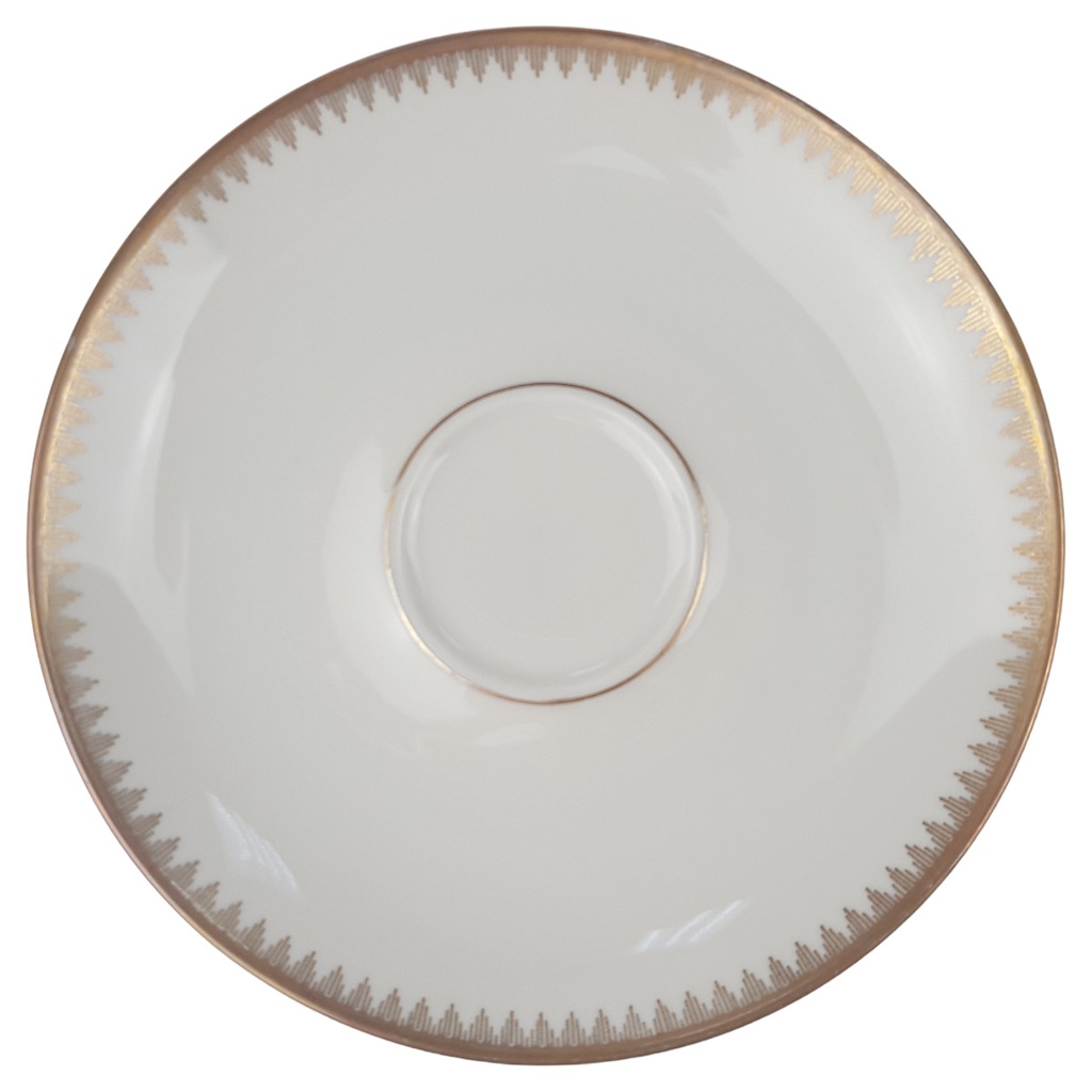 [1780726U] Untertasse für Tee 2tlg 14,7 cm Eschenbach A. Giannelli Goldranke 7 mm gebraucht - gut
