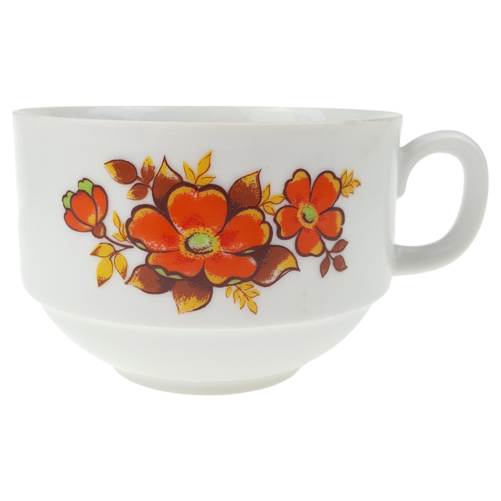 [1780746] Kaffeetasse Schirnding Blumen Braun Orange gebraucht - gut