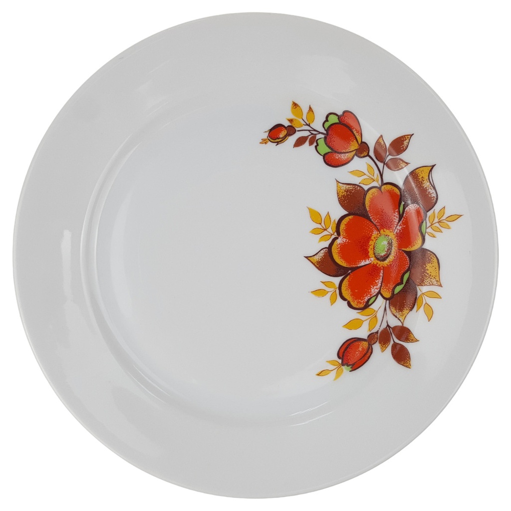 [1780748] Kuchenteller 19,5 cm Schirnding Blumen Braun Orange gebraucht - gut