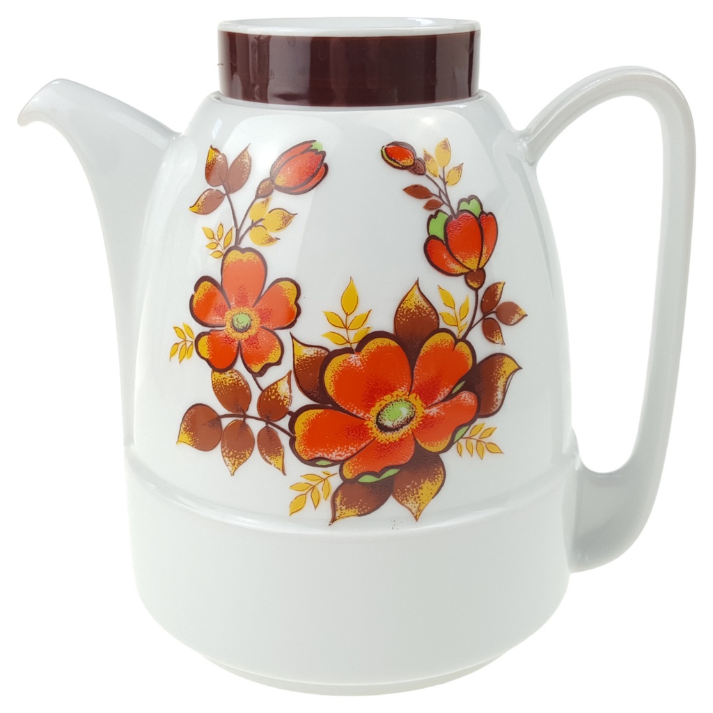 [1780750] Kaffeekanne 1,45 L Schirnding Blumen Braun Orange gebraucht - gut