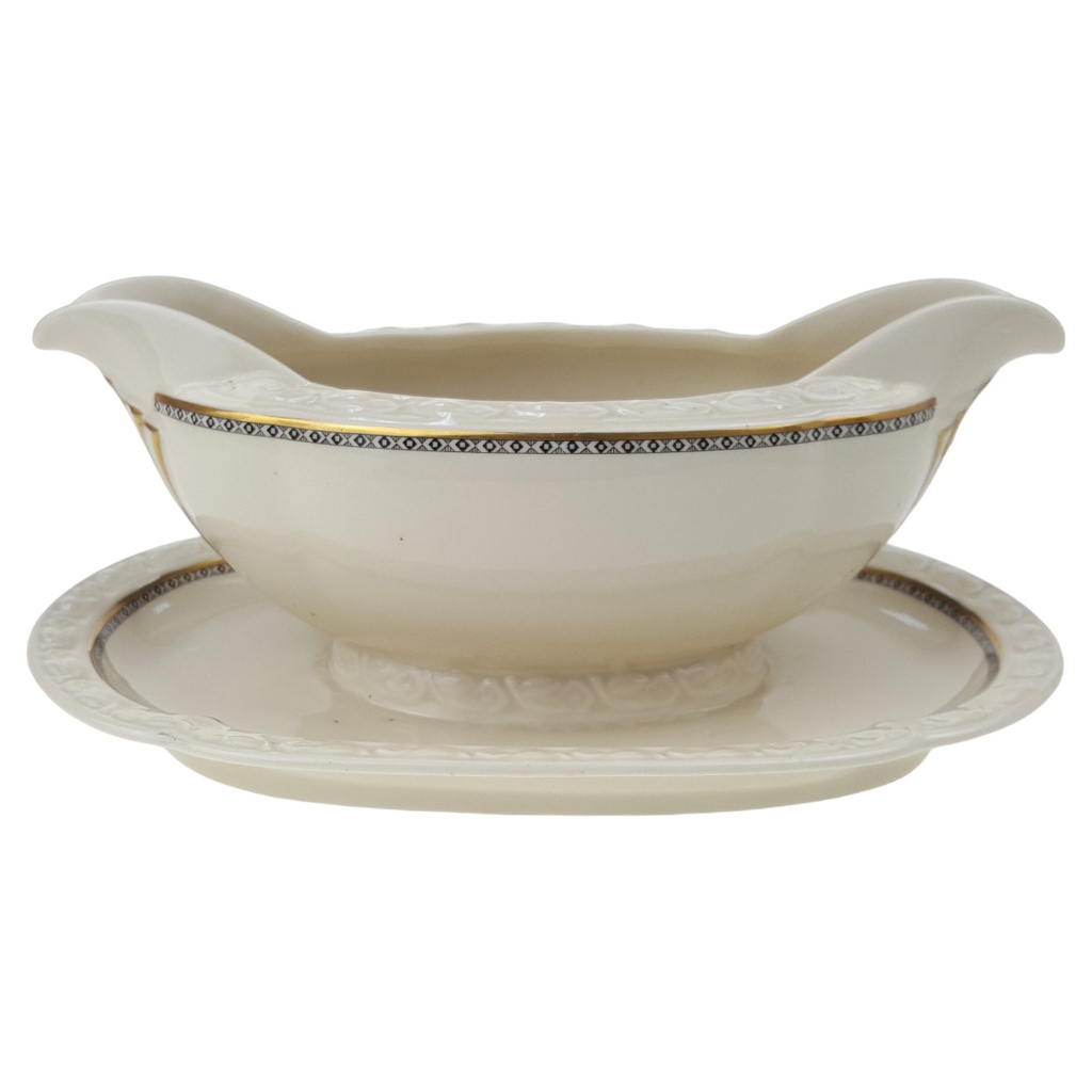 [1780751] Sauciere 1tlg Edelstein Frauenlob Elfenbein Goldrand 6965 gebraucht - sehr gut