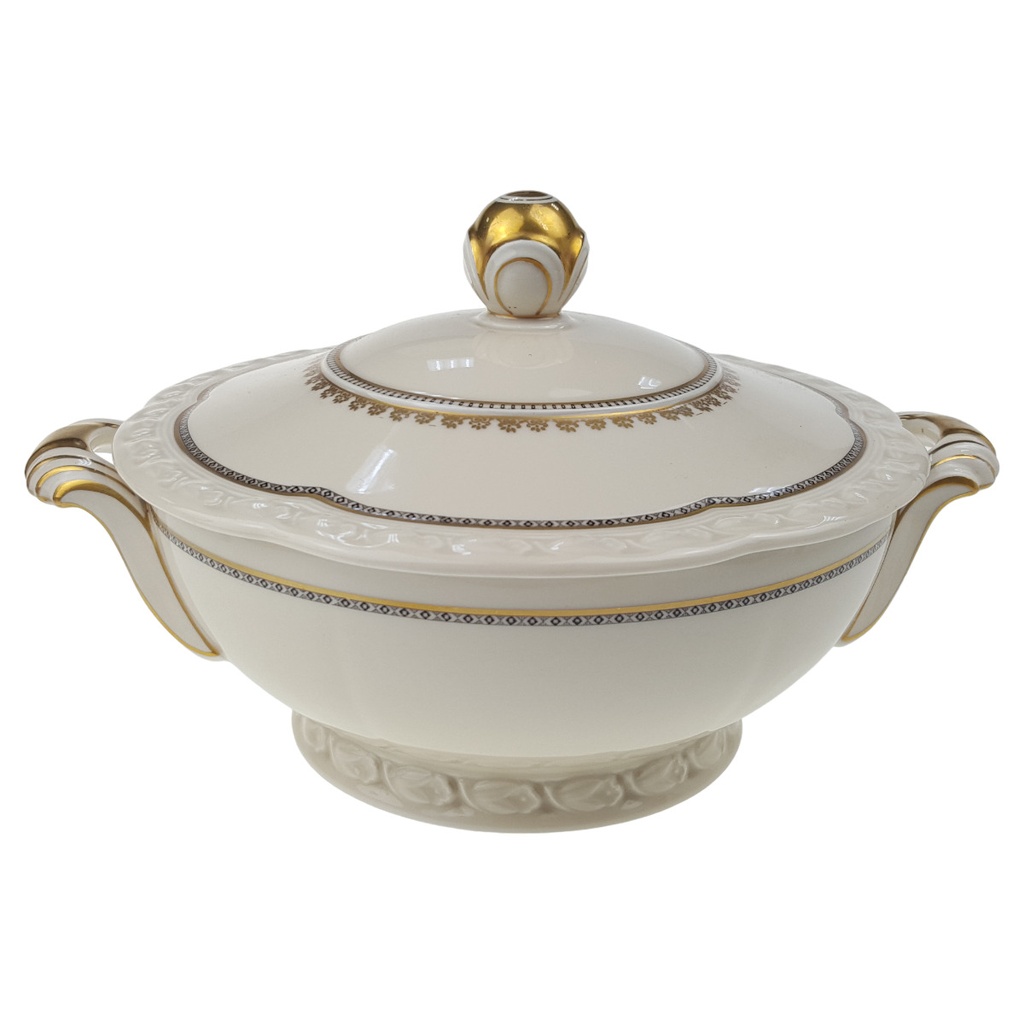 [1780752] Ragoutterrine 1,8 L Edelstein Frauenlob Elfenbein Goldrand 6965 gebraucht - sehr gut