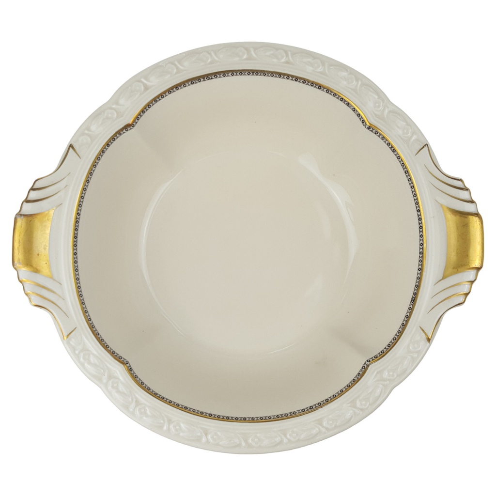 Schüssel Edelstein Frauenlob Elfenbein Goldrand 6965