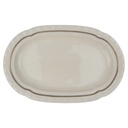 Servierplatte mittelgroß 34,3x22 cm Edelstein Frauenlob Elfenbein Goldrand 6965 gebraucht - gut