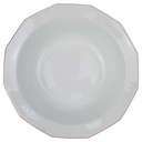 Schüssel 22 cm Marienbad Ingres Weiss roter Rand gebraucht - sehr gut