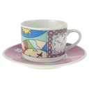 Mokkatasse mit Untertasse 2tlg Liberty Blue Rosa