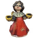 Kerzenhalter Figur Skulptur Thun Bozener Engel Rot Gold