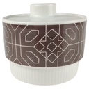 Zuckerdose Melitta Alte Formen weiß braun Vintage gebraucht - sehr gut