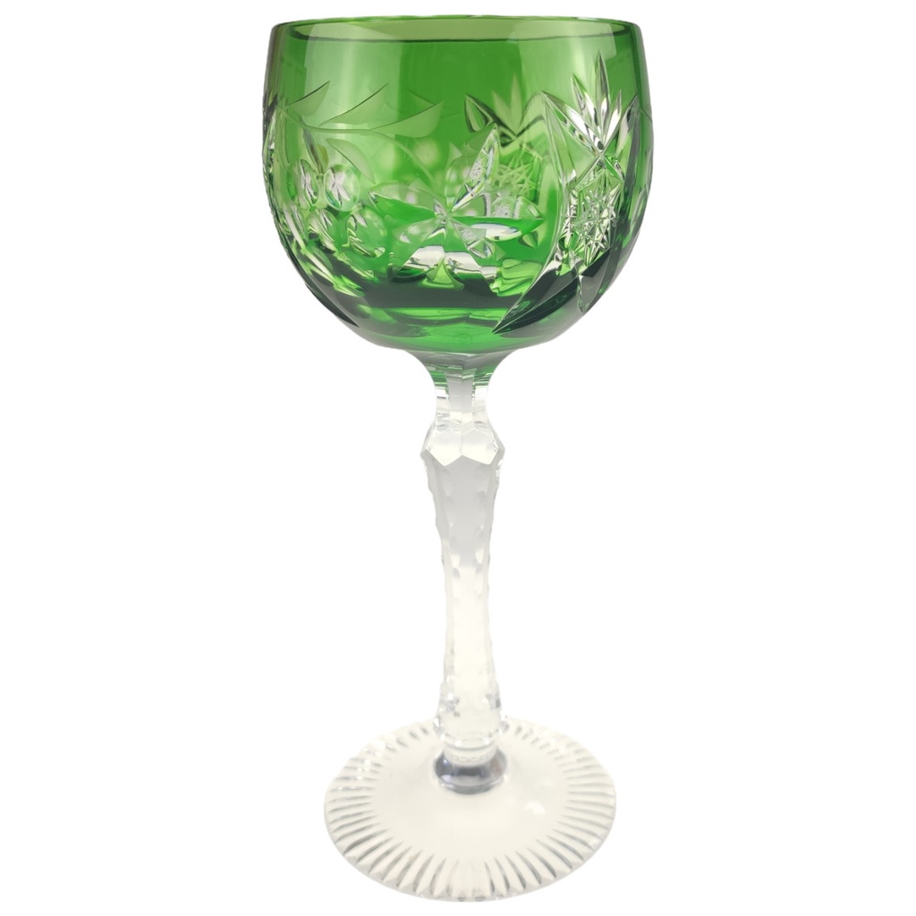 [1805973] Weinrömer Überfangglas Schleuderstern Resedagrün gebraucht - sehr gut