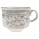 Kaffeetasse D 7,9 cm H 6,2 Arabella Atelier Blumendekor Rosa-Grau Porzellan gebraucht-sehr gut