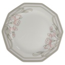 Kuchenteller D 19,3 cm 18,8 Arabella Atelier Blumendekor Rosa-Grau Porzellan gebraucht-sehr gut