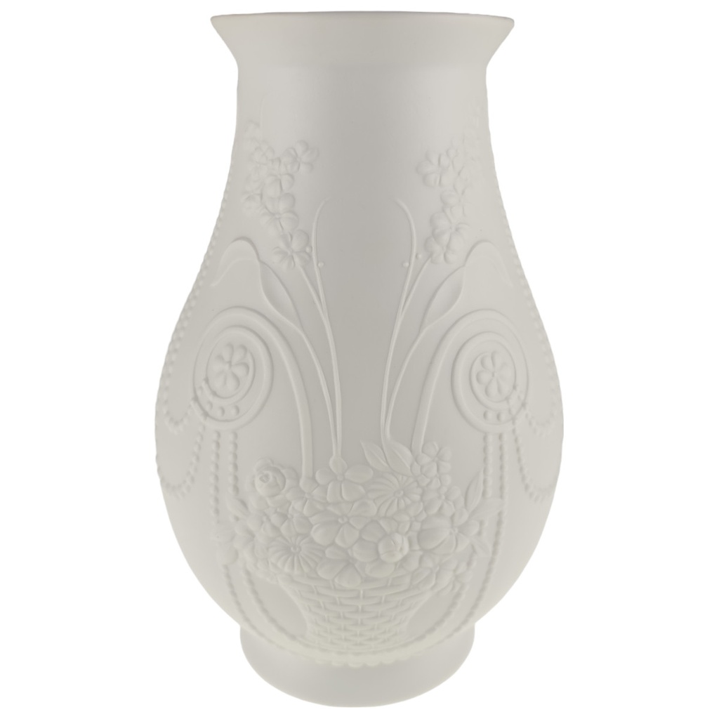 [1805995] Vase D 13,5 cm H 21 AK Kaiser weiß M.Frey Porzellan Bisquitporzellan gebraucht-sehr gut #442149