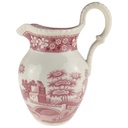 Milchkrug 0,55 L H 16,7 L 12,8 B 10 Spode Copeland Pink Tower Rot Keramik gebraucht-gut