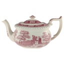 Teekanne 1,3 L Spode Copeland Pink Tower Rot gebraucht - sehr gut