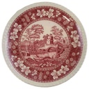 Untertasse für Suppe L 17,9 B D Spode Copeland Pink Tower Rot Keramik gebraucht-sehr gut