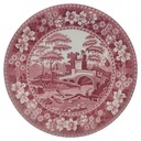 Tortenplatte D 31,7 Spode Copeland Pink Tower Rot Keramik gebraucht-sehr gut