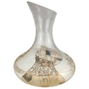 Weinkaraffe handbemalt 2,3 L H 26 B 21 Glas gebraucht-gut