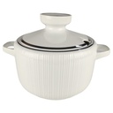 Ragoutterrine 1,6 L H 15 L 22 B 16,7 Hutschenreuther Relief Platinrand Porzellan gebraucht-sehr gut