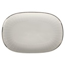 Servierplatte L 28 B 19 Hutschenreuther Relief Platinrand Porzellan gebraucht-gut