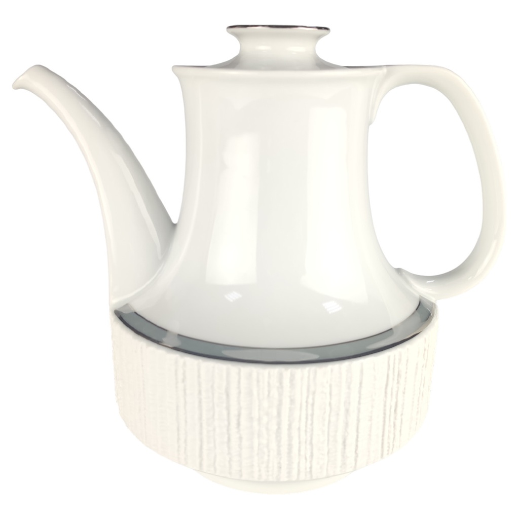 [1806163] Kaffeekanne 1,5 L H 18,5 L 21 B 14,7 Thomas Arcta Platin-Grau Porzellan gebraucht-sehr gut